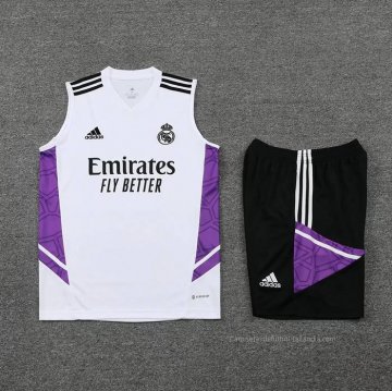 Chandal del Real Madrid Sin Mangas 2022-2023 Blanco