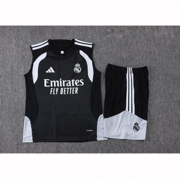 Chandal del Real Madrid Sin Mangas 2025-2026 Negro