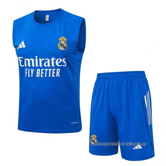 Chandal del Real Madrid Sin Mangas 2025-2026 Azul Blanco - Haga un click en la imagen para cerrar