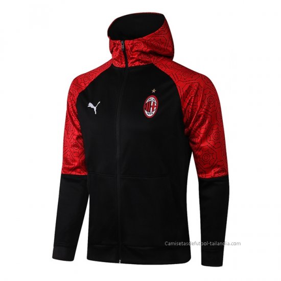 Chaqueta con Capucha del AC Milan 2021 Negro - Haga un click en la imagen para cerrar