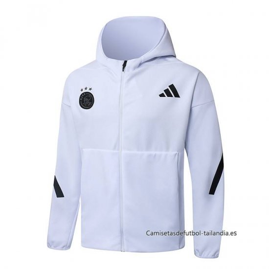 Chaqueta con Capucha del Ajax 2025-2026 Blanco - Haga un click en la imagen para cerrar