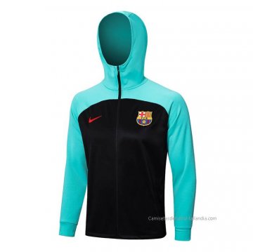 Chaqueta con Capucha del Barcelona 2022-2023 Azul y Negro Chaqueta con Capucha del Barcelona 2022-2023 Azul y Negro