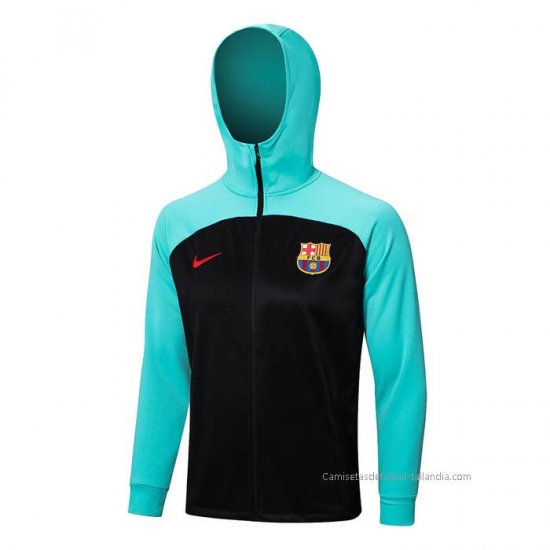 Chaqueta con Capucha del Barcelona 2022-2023 Azul y Negro - Haga un click en la imagen para cerrar