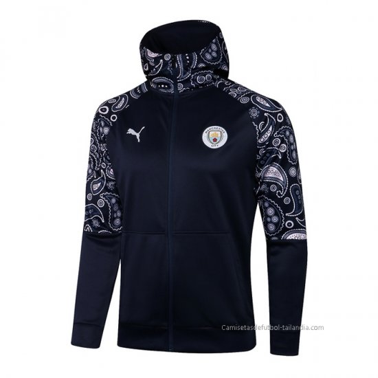 Chaqueta con Capucha del Manchester City 2021 Azul - Haga un click en la imagen para cerrar