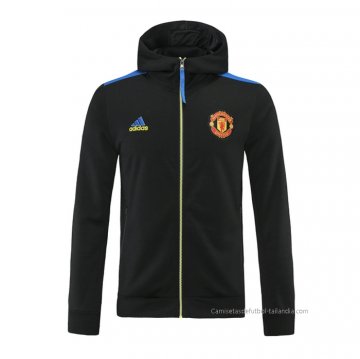 Chaqueta con Capucha del Manchester United 2021-2022 Negro Chaqueta con Capucha del Manchester United 2021-2022 Negro