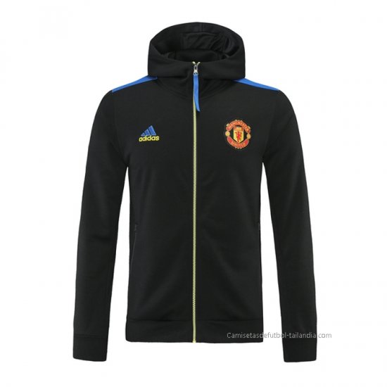 Chaqueta con Capucha del Manchester United 2021-2022 Negro - Haga un click en la imagen para cerrar