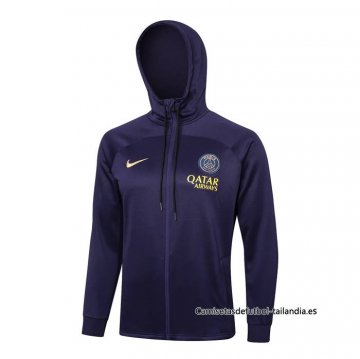 Chaqueta con Capucha del Paris Saint-Germain 2023-2024 Purpura Chaqueta con Capucha del Paris Saint-Germain 2023-2024 Purpura