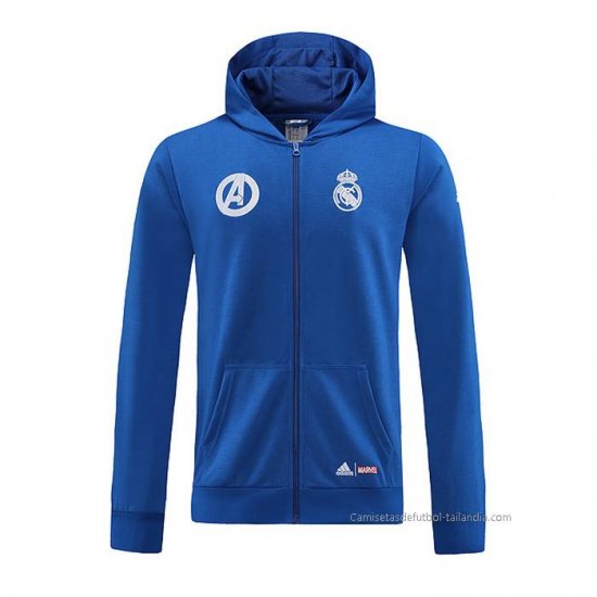 Chaqueta con Capucha del Real Madrid 2022-2023 Azul - Haga un click en la imagen para cerrar