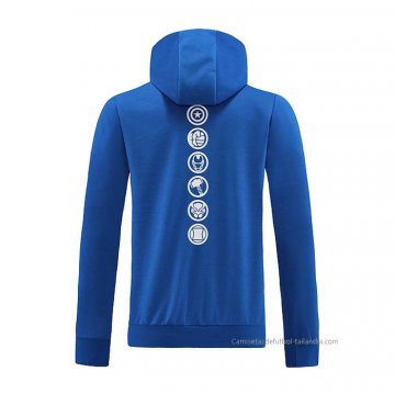 Chaqueta con Capucha del Real Madrid 2022-2023 Azul