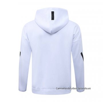Chaqueta con Capucha del Real Madrid 2025-2026 Blanco