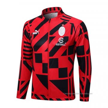 Chaqueta del AC Milan 2022-2023 Rojo y Negro Chaqueta del AC Milan 2022-2023 Rojo y Negro