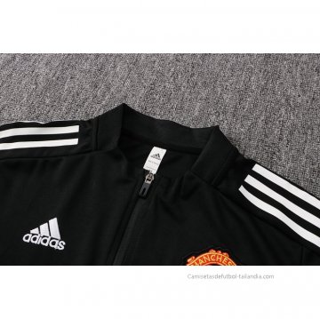 Chaqueta del Manchester United 2021-2022 Negro y Blanco