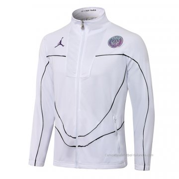 Chaqueta del Paris Saint-Germain Jordan 2021-2022 Blanco Chaqueta del Paris Saint-Germain Jordan 2021-2022 Blanco