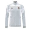 Chaqueta del Real Madrid 2025-2026 Gris Blanco Chaqueta del Real Madrid 2025-2026 Gris Blanco