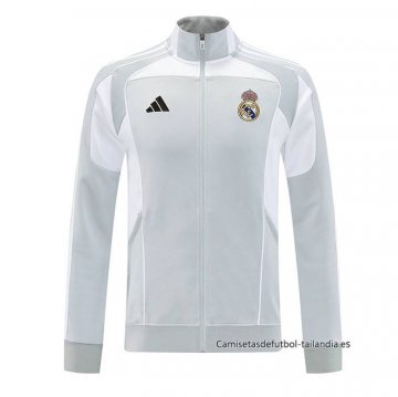 Chaqueta del Real Madrid 2025-2026 Gris Blanco