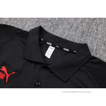 Conjunto Polo del AC Milan 2023-2024 Negro