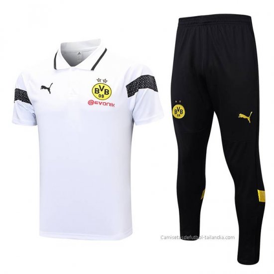 Conjunto Polo del Borussia Dortmund 2023-2024 Blanco - Haga un click en la imagen para cerrar
