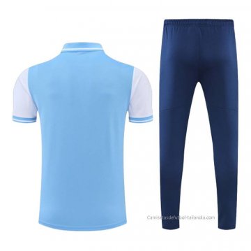 Conjunto Polo del Manchester City 2022-2023 Azul y Blanco
