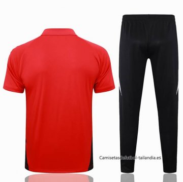 Conjunto Polo del Manchester United 2024-2025 Rojo