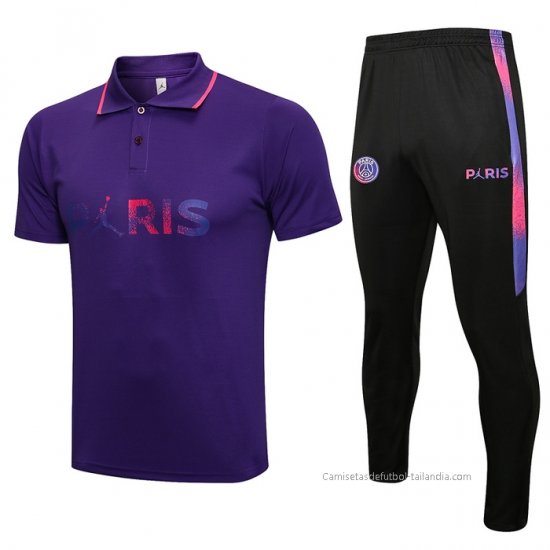 Conjunto Polo del Paris Saint-Germain Jordan 2021-2022 Purpura - Haga un click en la imagen para cerrar