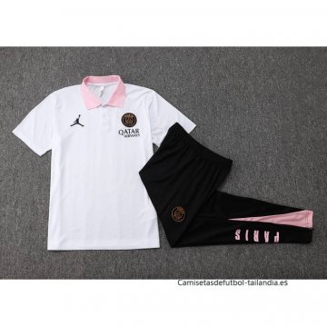 Conjunto Polo del Paris Saint-Germain Jordan 2024-2025 Blanco