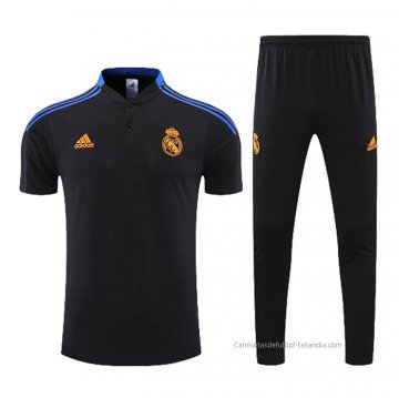 Conjunto Polo del Real Madrid 2022-2023 Negro y Azul Conjunto Polo del Real Madrid 2022-2023 Negro y Azul