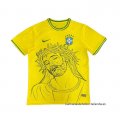 Tailandia Camiseta Brasil Jesus 2025 Amarillo