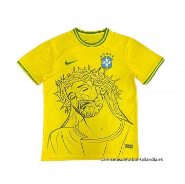 Tailandia Camiseta Brasil Jesus 2025 Amarillo Tailandia Camiseta Brasil Jesus 2025 Amarillo