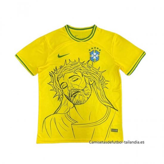 Tailandia Camiseta Brasil Jesus 2025 Amarillo - Haga un click en la imagen para cerrar