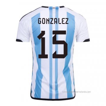 1ª Camiseta Argentina Jugador Gonzalez 2022 1ª Camiseta Argentina Jugador Gonzalez 2022