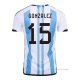 1ª Camiseta Argentina Jugador Gonzalez 2022
