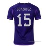 2ª Camiseta Argentina Jugador Gonzalez 2022