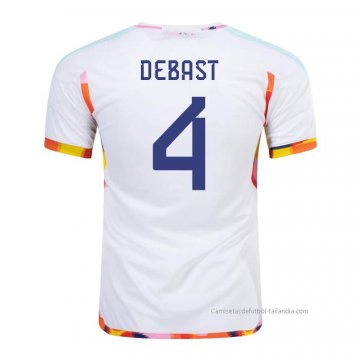 2ª Camiseta Belgica Jugador Debast 2022 2ª Camiseta Belgica Jugador Debast 2022