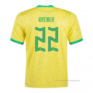 1ª Camiseta Brasil Jugador Bremer 2022 1ª Camiseta Brasil Jugador Bremer 2022