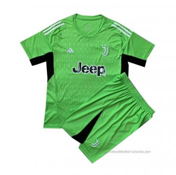 Camiseta Juventus Portero Nino 2023-2024 Verde Camiseta Juventus Portero Nino 2023-2024 Verde