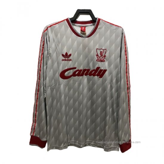2ª Camiseta Liverpool Manga Larga Retro 1989-1991 - Haga un click en la imagen para cerrar