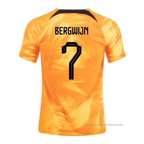 1ª Camiseta Paises Bajos Jugador Bergwijn 2022 - Haga un click en la imagen para cerrar