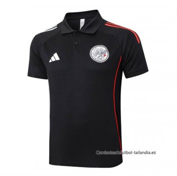 Camiseta Polo del Ajax 2025-2026 Negro  Camiseta Polo del Ajax 2025-2026 Negro