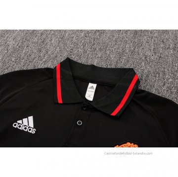 Camiseta Polo del Manchester United 2021-2022 Negro