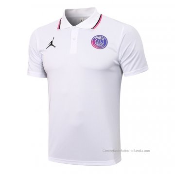 Camiseta Polo del Paris Saint-Germain Jordan 2021-2022 Blanco Camiseta Polo del Paris Saint-Germain Jordan 2021-2022 Blanco