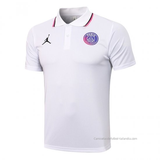 Camiseta Polo del Paris Saint-Germain Jordan 2021-2022 Blanco - Haga un click en la imagen para cerrar