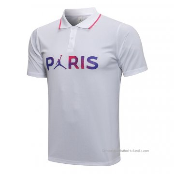 Camiseta Polo del Paris Saint-Germain Jordan 2021-2022 Blanco Camiseta Polo del Paris Saint-Germain Jordan 2021-2022 Blanco