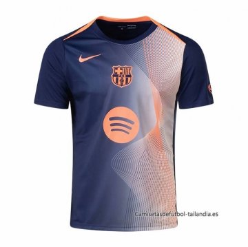 Camiseta Pre Partido del Barcelona 2025-2026 Azul Naranja Camiseta Pre Partido del Barcelona 2025-2026 Azul Naranja