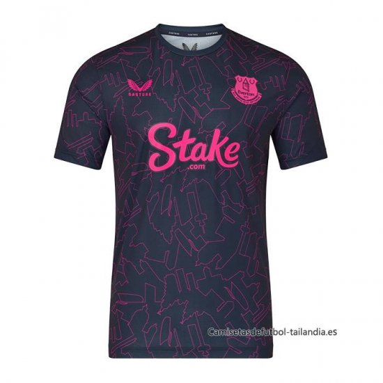 Camiseta Pre Partido del Everton 2025-2026 Azul Rosa - Haga un click en la imagen para cerrar