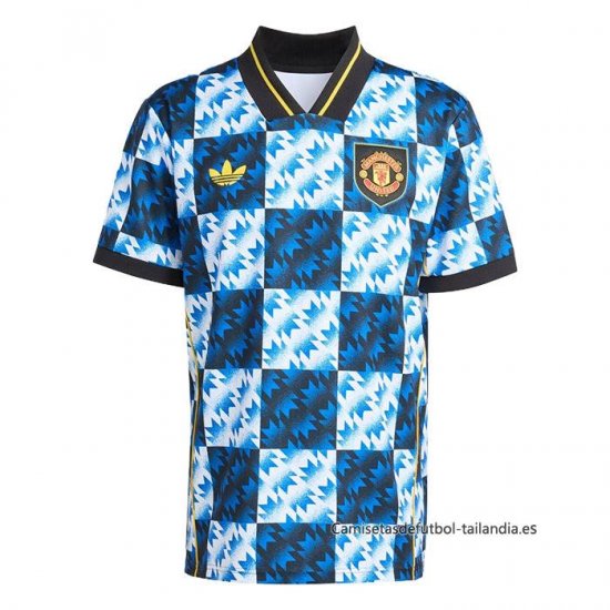 Camiseta Pre Partido del Manchester United 2025-2026 Azul - Haga un click en la imagen para cerrar