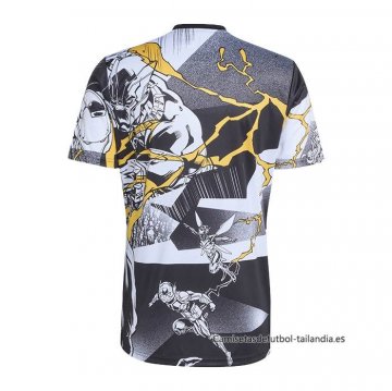 Camiseta Pre Partido del Real Madrid 2025-2026 Negro Blanco