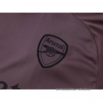Camiseta de Entrenamiento Arsenal 2024-2025 Gris Purpura