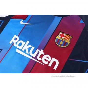Camiseta de Entrenamiento Barcelona Sin Mangas 2022-2023 Azul y Rojo