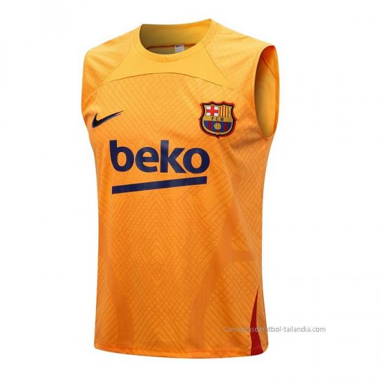 Camiseta de Entrenamiento Barcelona Sin Mangas 2022-2023 Naranja - Haga un click en la imagen para cerrar