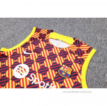 Camiseta de Entrenamiento Barcelona Sin Mangas 2023-2024 Amarillo